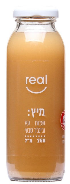 מיץ real -תפוח וג'ינג'ר טבעי