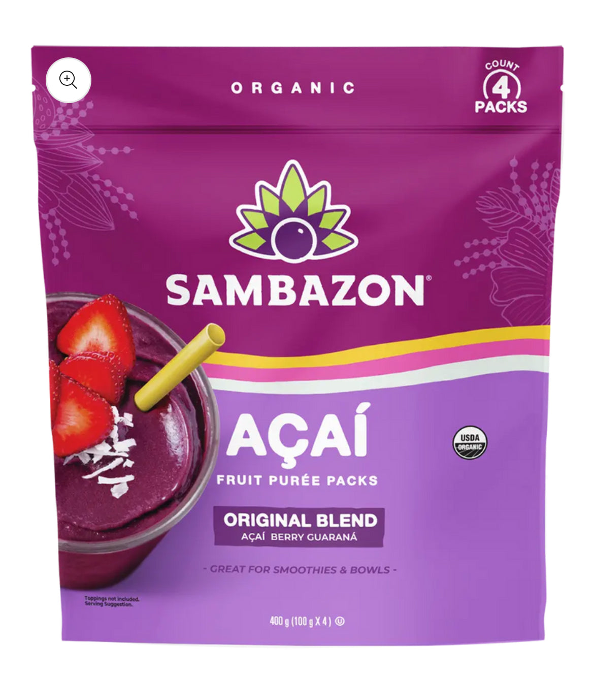 רבעיית אסאי מקורי עם גוארנה - סמבהזון